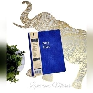 Sorrento 2024 Large 18-Month Indigo Denim Blue Weekly Planner Calendar Book